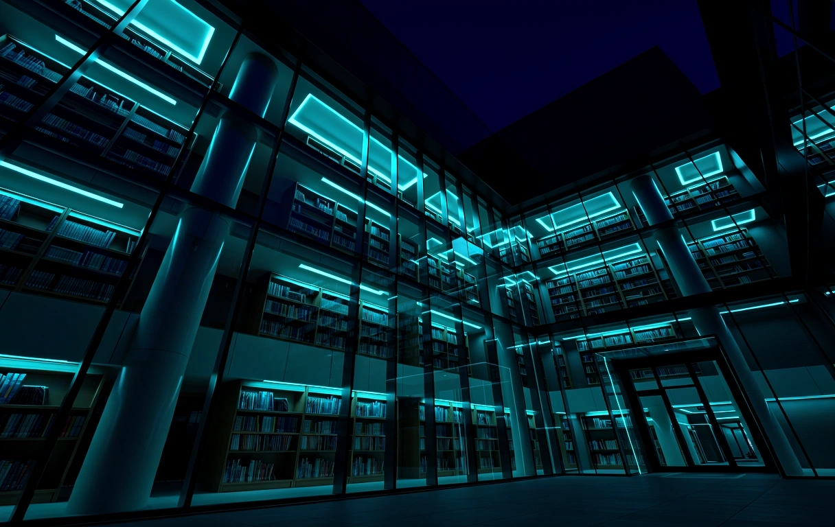 University Architecture at Night