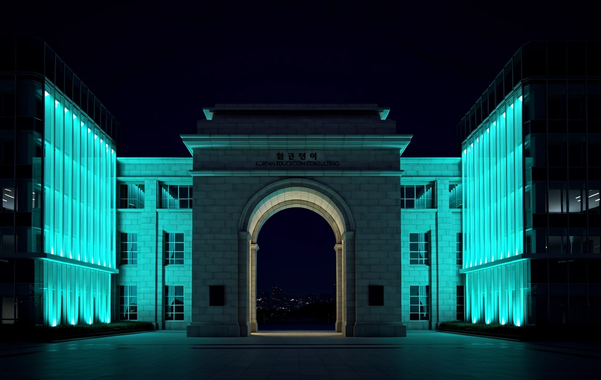 University Campus at Night